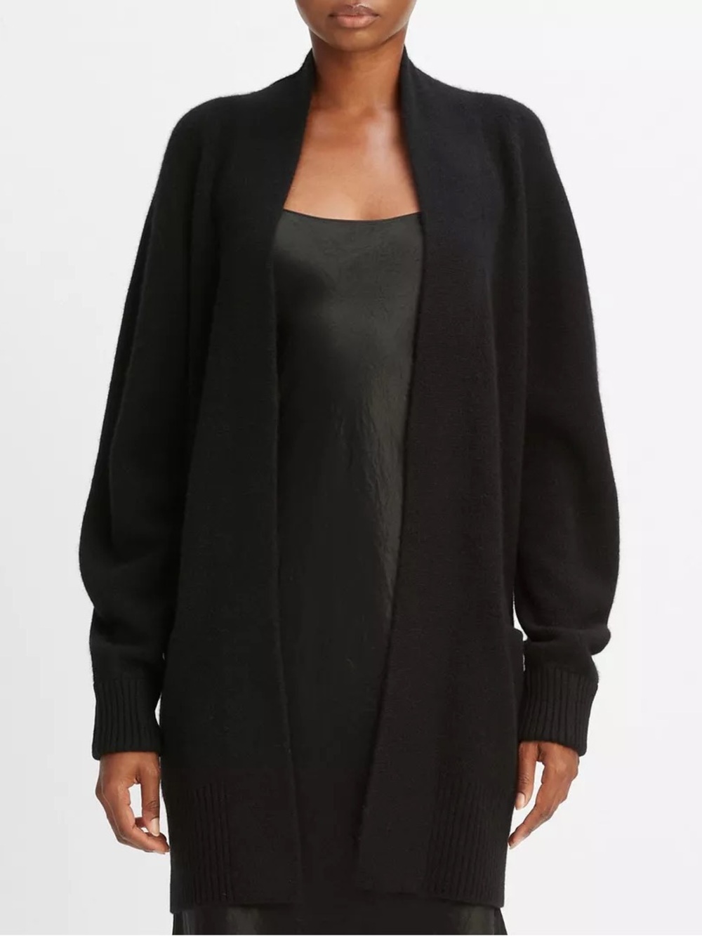 Vince Cashmere Open-Front Cardigan